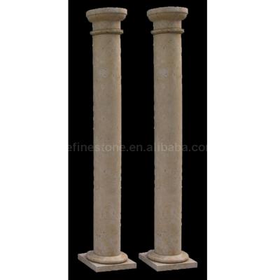 China Marble Columns Roman Pillars Hollow Granite Stone Solid-Solid Columns for sale