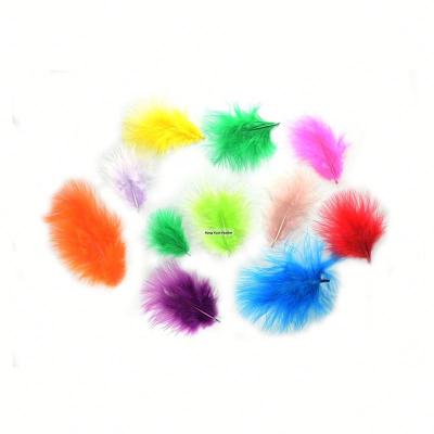 China Fashionable Colorful Blood Quill Marabou, Turkey Handsome Decoration Feather Material Hot Selling 3-5 Inch Marabou for sale