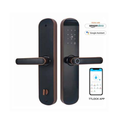 China Hotel Apartments Office Security Home TTlock Smart Home App Locks With Security Mortise 6068 Electronic Keyless Biometric Fingerprint Door Lock for sale