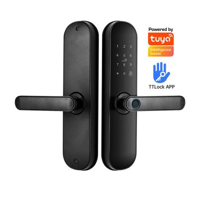 China Home Office Smart Home Apartments Hotel Fingerprint Door Lock Digital Wifi Electronic Smart Locks With TTlock Tuya App for sale