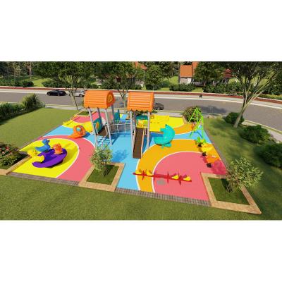 China Plastic Commercial Adult And Kids Outdoor Playground Climbing And Swing Play Equipment for sale