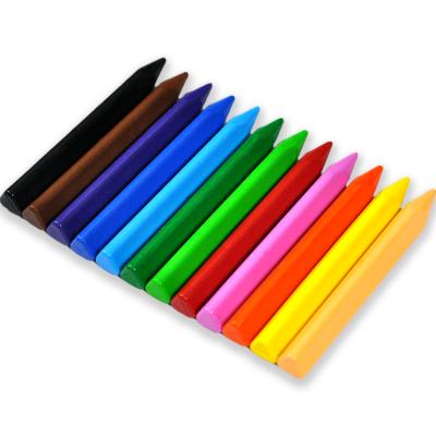 China Non-Toxic Gel 3+ Pencil 12 Colors Triangular Pencil For Kids Painting for sale