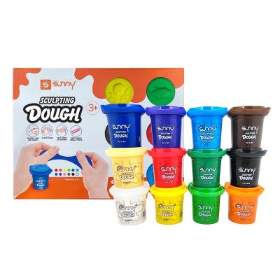 China Kids Toys Play Dough Children DIY Intelligent Toy 12 Colors Play Dough In PP Box for sale