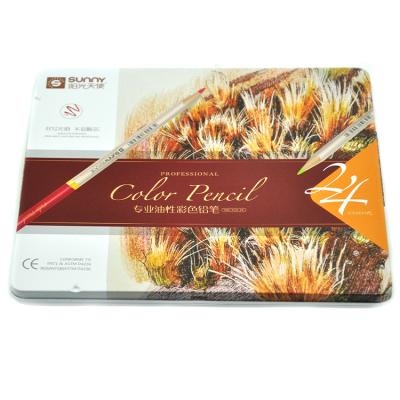 China 24 High Quality Art Set For Kids Painting Color Core Color Pencils 7*170mm for sale