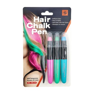 China Fully Safe Washable 3 Colors Easily Hair Chalk Pen For Parties Fun 10*67mm for sale