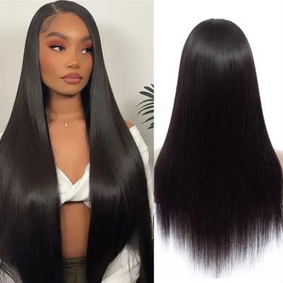 China Water Wave Full Lace Wigs Vendors Straight Lace Front Human Hair Wigs Soft African Glueless Women Handmade Knotless Lace Wigs for sale