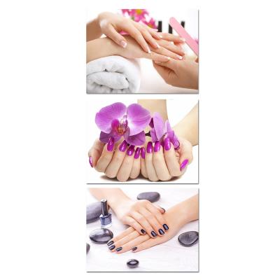 China Realistic 3 Panel Canvas Prints Modern Flower Manicure Picture Art Work Custom Printing for sale