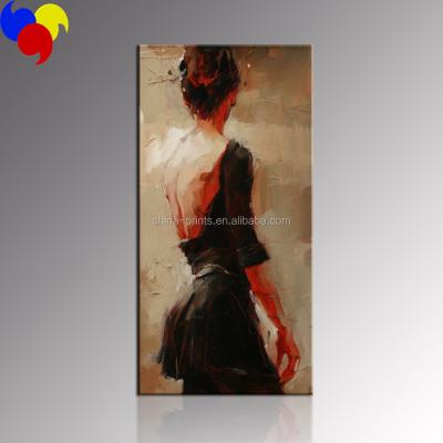 China Art Print Canvas Art For Decor /Giclee Wall Art Painting Girl /Dancing Beautiful Modern Women Canvas for sale