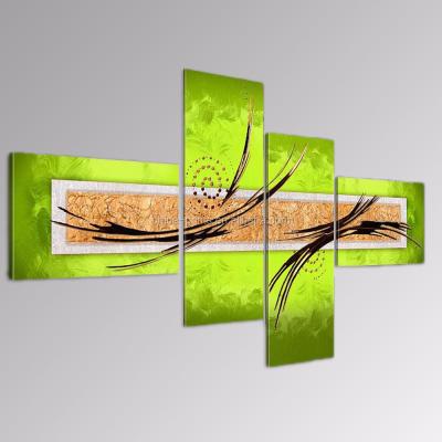 China modern handmade painting art/green abstract oil painting/home decor canvas art for sale