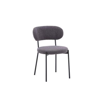 China Comfortable Whole Cheap Modern Dining Chairs Gray Fabric Steel Chairs for Dining Room for sale