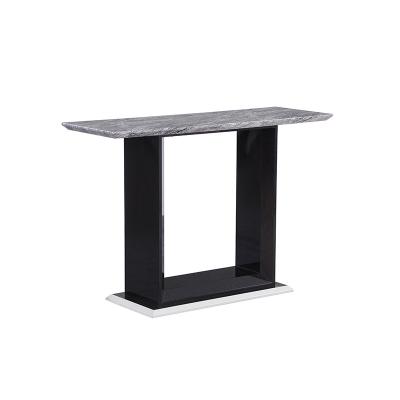 China Luxury High Quality Luxury Console Table Simple and Atmospheric Living Room Furniture Made MDF 30mm top in Marble Paper for sale