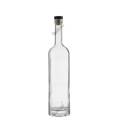 China Wholesale 1000ml Beverage Wine Liquor Bottles Glass Brandy Gin Rum Tequila Vodka Spirits Glass Bottle With Lid for sale