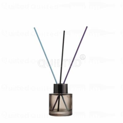 China 50ml Brown Cosmetic Classic Round Tubular Glass Diffuser Bottle for sale