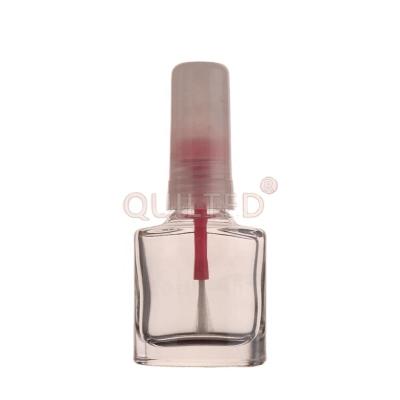 China Square Cosmetic Custom Oval Glass Empty Glass Nail Polish Bottle With Brush for sale