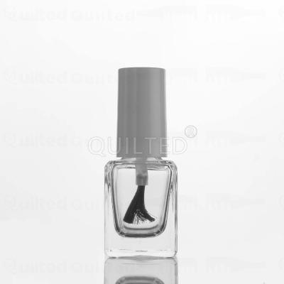 China New Design 5ML Square Cosmetic Empty Luxury Nail Polish Glass Bottle With Brush for sale