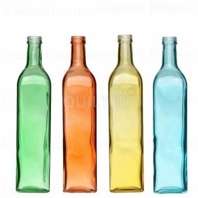 China Beverage 150ml 250ml 500ml Leak Proof Glass Transparent Green Glass Bottles For Olive Oil With Stopper for sale