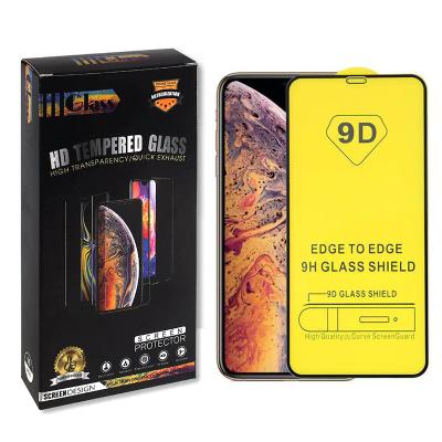 China Hot Selling Amazon 9D High Full Coverage Screen Protector Protector for iphone 12 max xs 8 12pro 12pro 11 7 tempered glass plus for sale