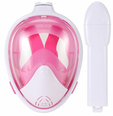 China Het roze Kleuren Hoofd Volledige Gezicht snorkelt Materiële Aanvaardbaar de Rokoem/ODM van het Maskersilicone Te koop