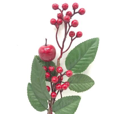 China Fashional Artificial Flower Manufacturers Supply Simulation Plants Christmas Decoration Moss Red Fruit Red Berries for sale