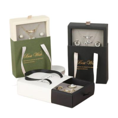 China Wholesale Recycled Materials Luxury Jewelry Box Jewelry Packaging Boxes Necklace Earrings Ring Packaging Box for sale