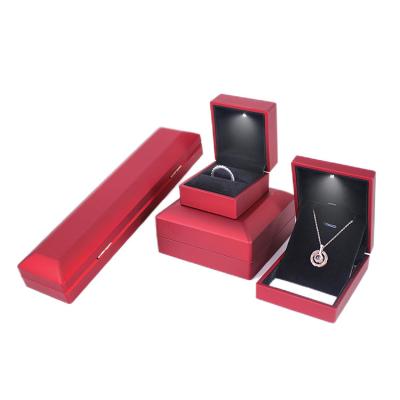 China Recyclable Hot Selling High-end Luxury High-end Pendant Necklace Ring Earring Bangle Bracelet Led Jewelry Packaging Gift Box With Li for sale