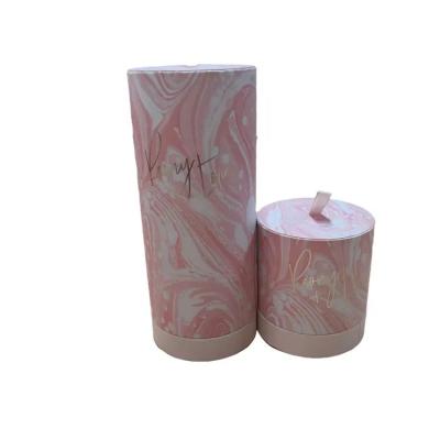 China Recycled Materials Pasound Custom Hole Tools Pink Custom Candle Box Cardboard Cylinder Kraft Paper Slide Gift Wrapping Paper Drawer Box for sale