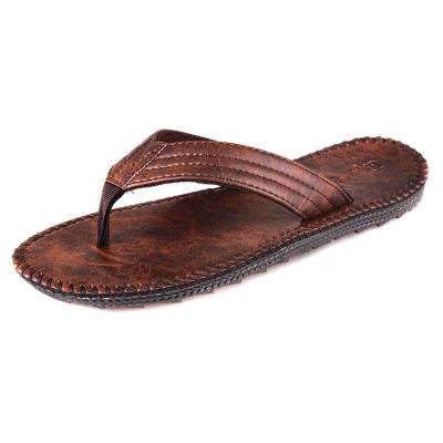 China Fashion Trend 1E0155 Retro Man PU Slipper Flat Shoes for sale