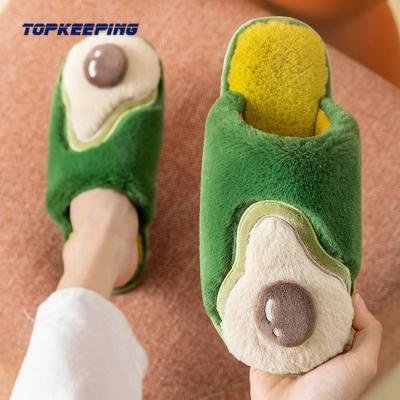 China 1D0106 Winter Anti-skid Wholesale Indoor Bedroom Berry Fur Plush Unisex Slipper for sale