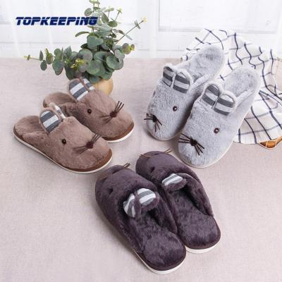 China Fashion Trend Woman Cheap Warm Winter Plush Animals Indoor Slipper for sale