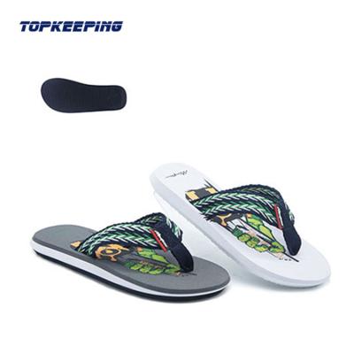 China 5119101 Anti-slippery Cute Colorful Strap Wholesale EVA White Flip Flop Slipper For Kid Child for sale