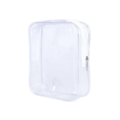 China Custom Durable Travel Promotional Transparent Waterproof Storage PVC Toiletry Gift Makeup Zipper Bag Cosmetic Pouch for sale