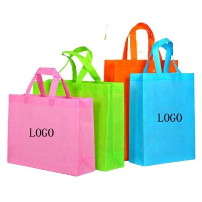 China High Quality Cheap Gift Customized Promotional Hot Sale Reusable Logo Printed Recycled Grocery Shopping Tote Handled Non Woven Bag for sale