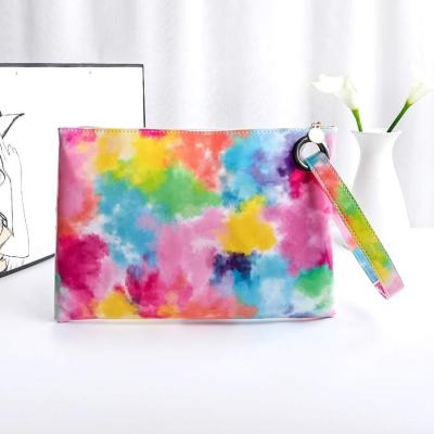 China Wholesale Bracelet Clutch Lulu&lucy Custom All Over Printed Canvas Tie Dye Bracelet Clutch Bag for sale