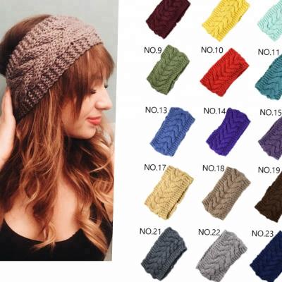 China Gift For Her Women Winter Accessories Knit Head Patterns Headband Warmer Ear Warmer for sale