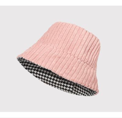 China Corduroy Lulu and Lucy's Corduroy Reversible Houndstooth Bucket Hat for sale