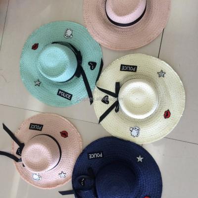 China Fashion Accessories Embroidery Summer Patch Hat Beach Sun Hat for sale