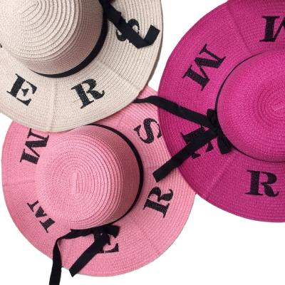 China Image Monogram Summer Straw Hats for sale