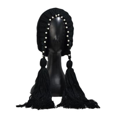 China JOINT Lulu Lucy Tassel Fringe Knit Hats for sale