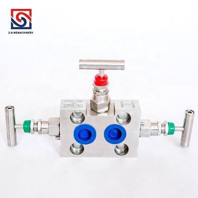 China Factory price stainless steel general handle valve block and 2 way manifold 3 valve draw-off manifold made in china for sale