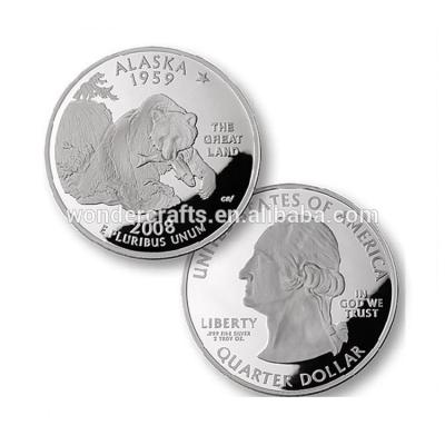 China Suitalbe high quality china supplier all metal stamping matte silver russian coins for sale