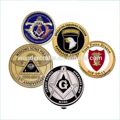 China Europe Customized Colorful Printing Gold Challenge Antique Polishing Collectible Coins for sale