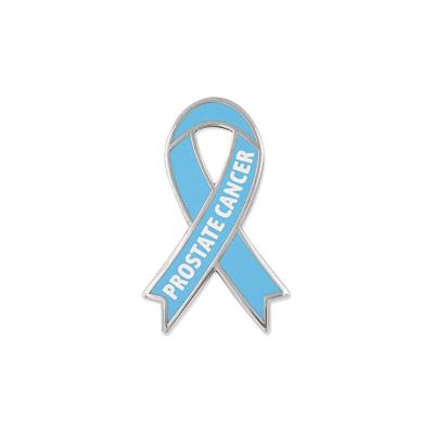 China Europe WD OEM/ODM Jigsaw Colon Cancer Ribbon Lapel Pin Blue Backing Up NFL Hockey Fights Breast Cancer Awareness Lapel Pin for sale