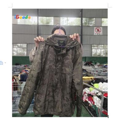 China High quality used custom anorak loose anorak men pullover winter hooded jacket wears men's jacket turkey used clothes for sale