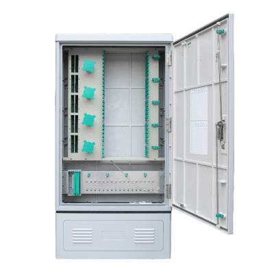 China FTTH FTTB FTTX Network 144 Splice Tray 288 Core Fiber Optic Cabinet for sale