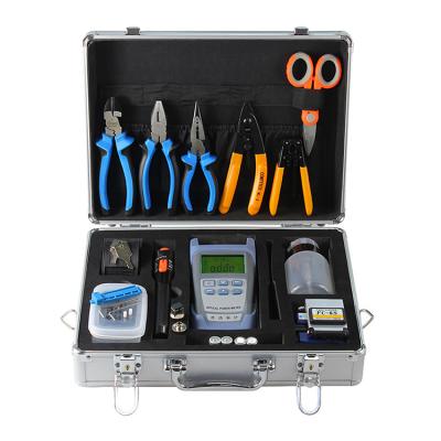 China Fiber Optic Fiber Splicing Tool Kit With Optical Power Meter And Visual Fault Locator ftth for sale