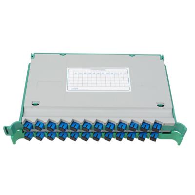 China FTTH FTTB FTTX Network 12 ODF 12 Cores Fiber Optic Distribution Splice Tray for sale