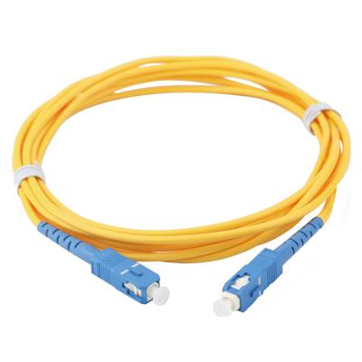 China Low Insertion Loss Fibra Cable Patchcord SC/APC Cable SC APC Fiber Optic Patch Cord for sale