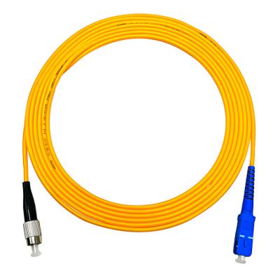 China Low Insertion Loss Single Mode 9/125 SC/UPC-LC/UPC Fiber Optic Cable Duplex Fiber Optic Patch Cord for sale