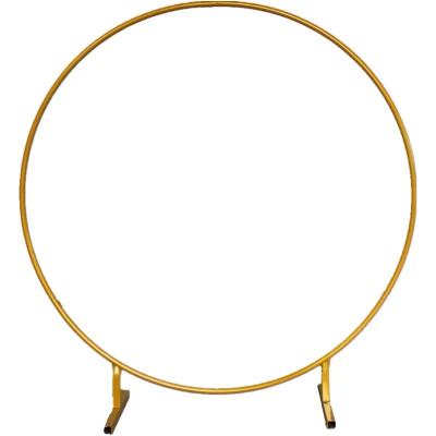 China Iron Events Supplies Party Decoration Gold Metal Circle Wedding Arch Decorations for sale