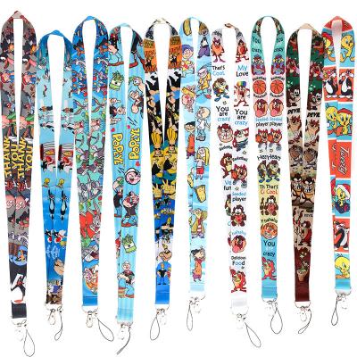 China Polyester Dye Sublimation Printing Polyester Animal Cartoon Cat Lanyard For Kids for sale